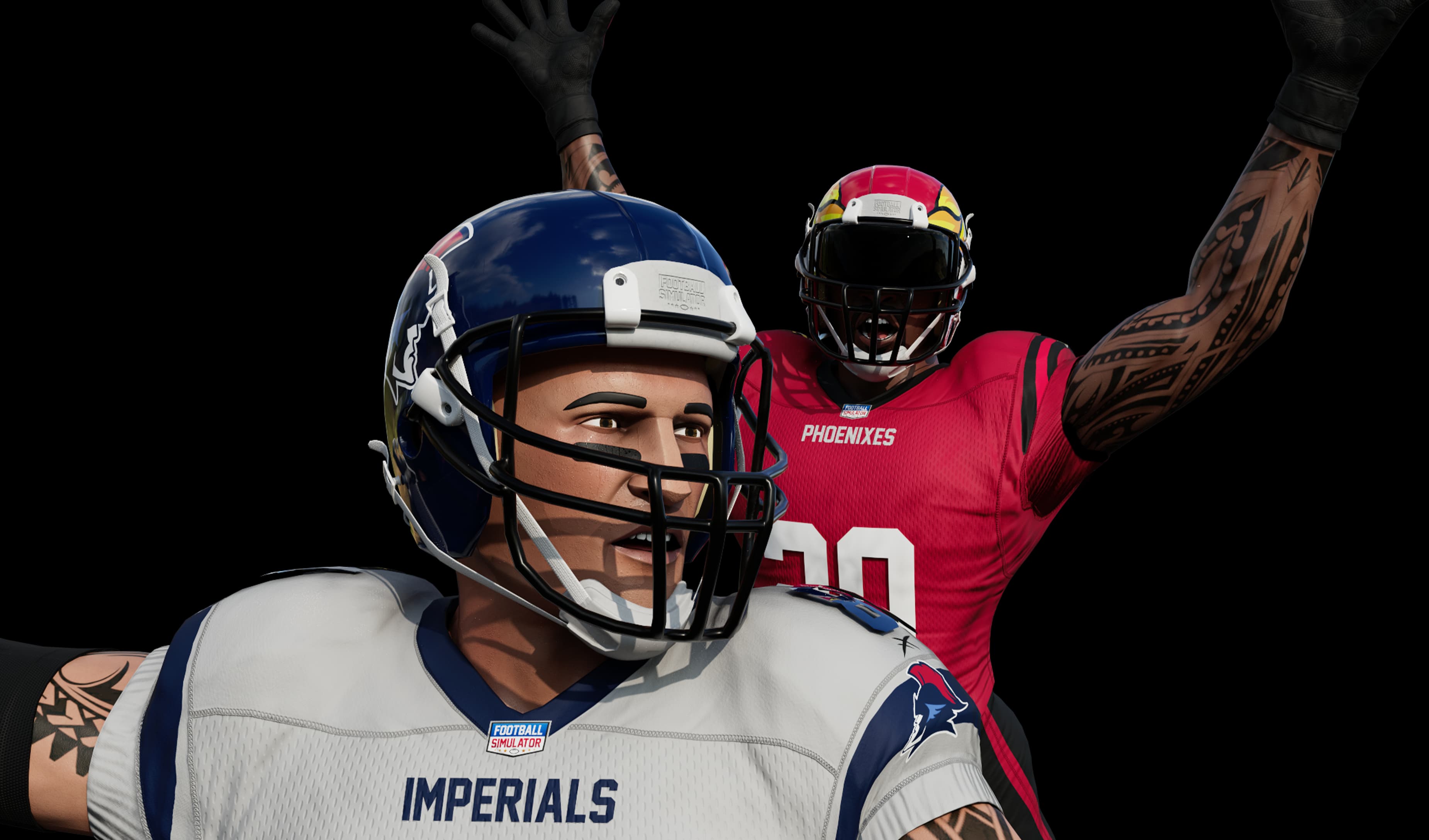Football Simulator character closeups